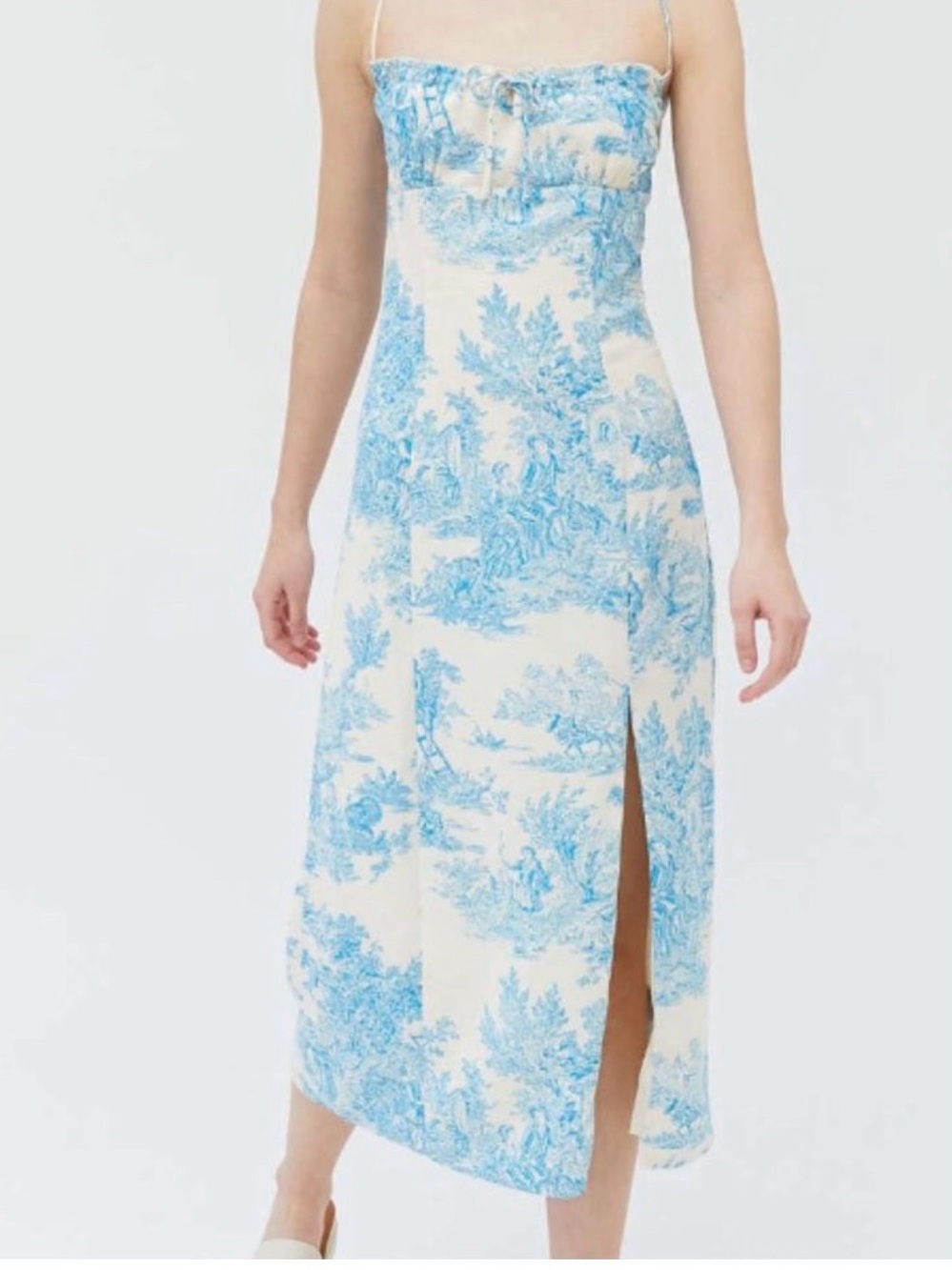 RARE Urban Outfitters April Toile Midi Slip Dress Euro Summer Sundress RUSH S - Picture 3 of 16